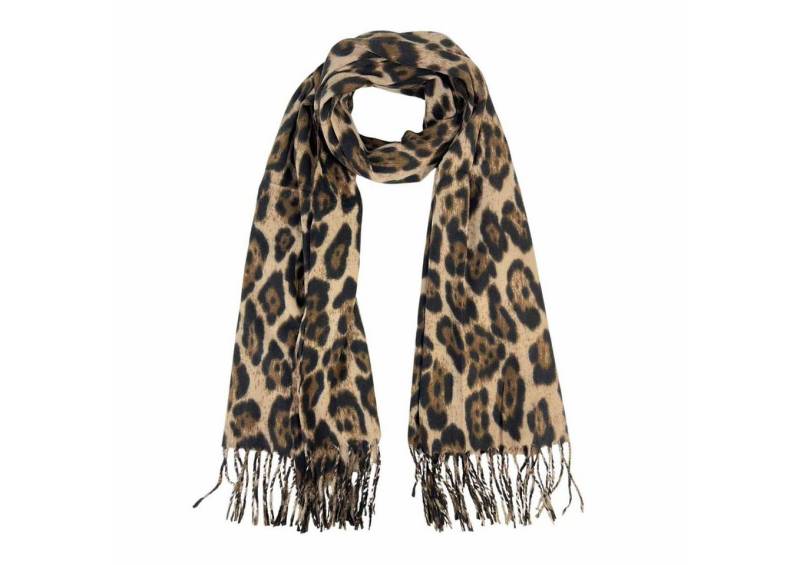 ITALYSHOP24 Modeschal Damen XL Schal Leopard Halstuch Tuch Winterschal Deckenschal Leo Stola, (passende Tasche bei uns zu finden), weicher und warmer Scarf Poncho Leo Karo Muster Animal Print Herbst von ITALYSHOP24