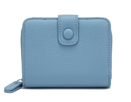 Damen GELDBÖRSE Brieftasche Wallet Geldtasche Portemonnaie Kreditkartenetu Portafoglio Kartenetui Geldbeutel Hellblau von ITALYSHOP24