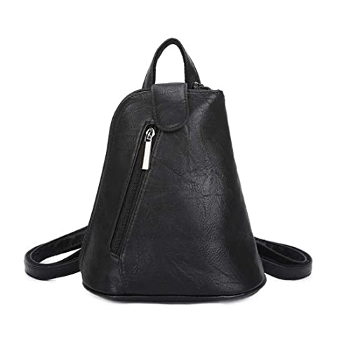 ITALYSHOP24 OBC Damen Rucksack Schultertasche Umhängetasche Backpack Handtasche Crossover Crossbody Henkeltasche Reise Stadtrucksack Schwarz von ITALYSHOP24