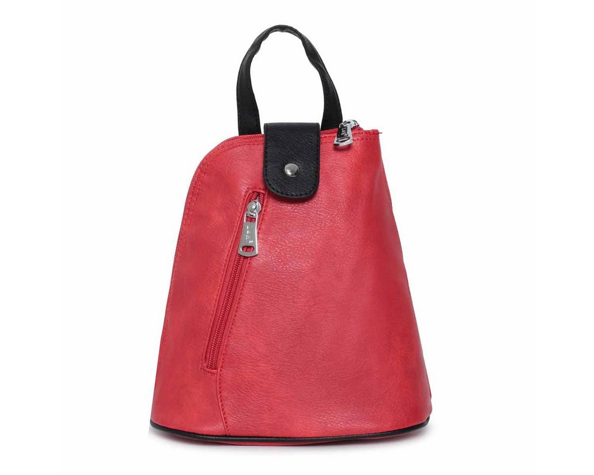 ITALYSHOP24 Rucksack Damen Tasche Schultertasche Crossover, kleiner Rucksack, Umhängetasche / Handtasche tragbar von ITALYSHOP24
