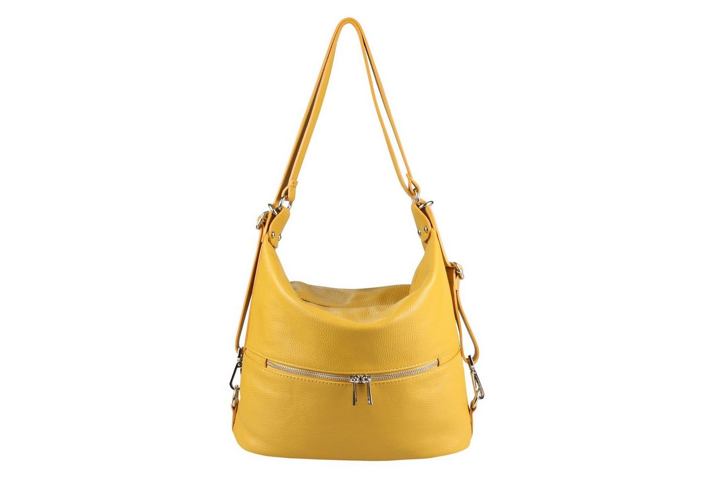 ITALYSHOP24 Rucksack Made in Italy Damen Leder Daypack Backpack Tasche Schultertasche Reise, 5* PREMIUM Shopper Lederrucksack Umhängetasche Brust Tagesrucksack Bag von ITALYSHOP24