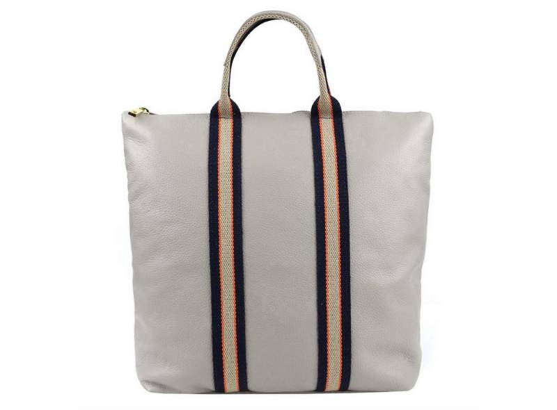 ITALYSHOP24 Rucksack Made in Italy Damen Leder Rucksack Schultertasche, als Umhängetasche & Handtasche tragbar, Shopper von ITALYSHOP24