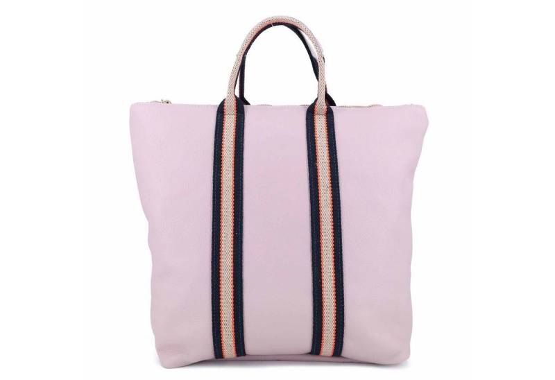 ITALYSHOP24 Rucksack Made in Italy Damen Leder Rucksack Schultertasche, als Umhängetasche & Handtasche tragbar, Shopper von ITALYSHOP24