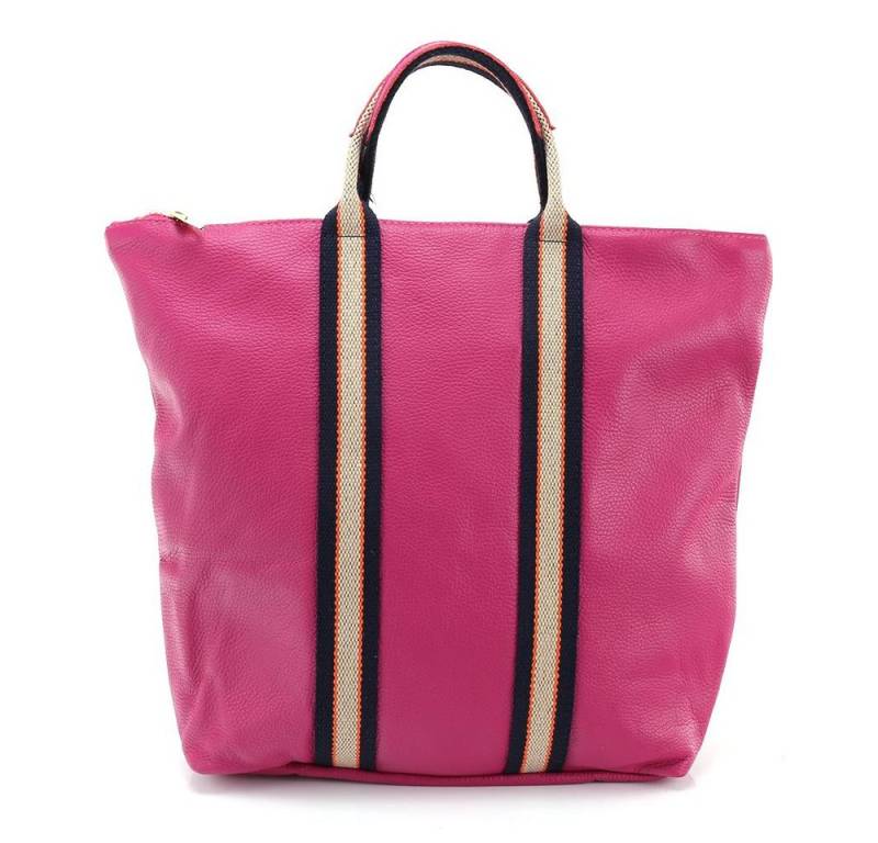 ITALYSHOP24 Rucksack Made in Italy Damen Leder Rucksack Schultertasche, als Umhängetasche & Handtasche tragbar, Shopper von ITALYSHOP24