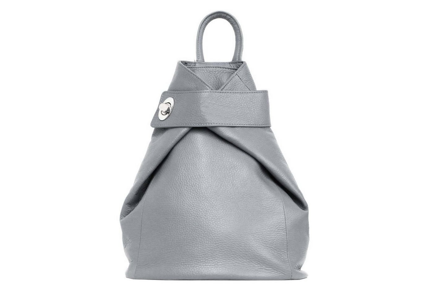 ITALYSHOP24 Rucksack Made in Italy Damen Leder Rucksack Schultertasche, als Umhängetasche & Handtasche tragbar, XL Shopper von ITALYSHOP24