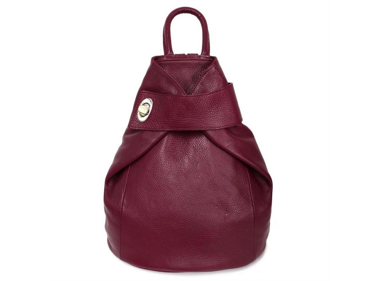 ITALYSHOP24 Rucksack Made in Italy Damen Leder Rucksack Schultertasche, als Umhängetasche & Handtasche tragbar, XXL Shopper von ITALYSHOP24