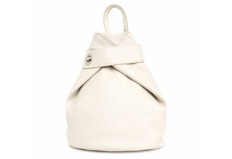 ITALYSHOP24 Rucksack Made in Italy Damen Leder Schultertasche Daypack Freizeitrucksack Bag, PREMIUM Cityrucksack Umhängetasche Shopper Tagesrucksack Handgepäck von ITALYSHOP24