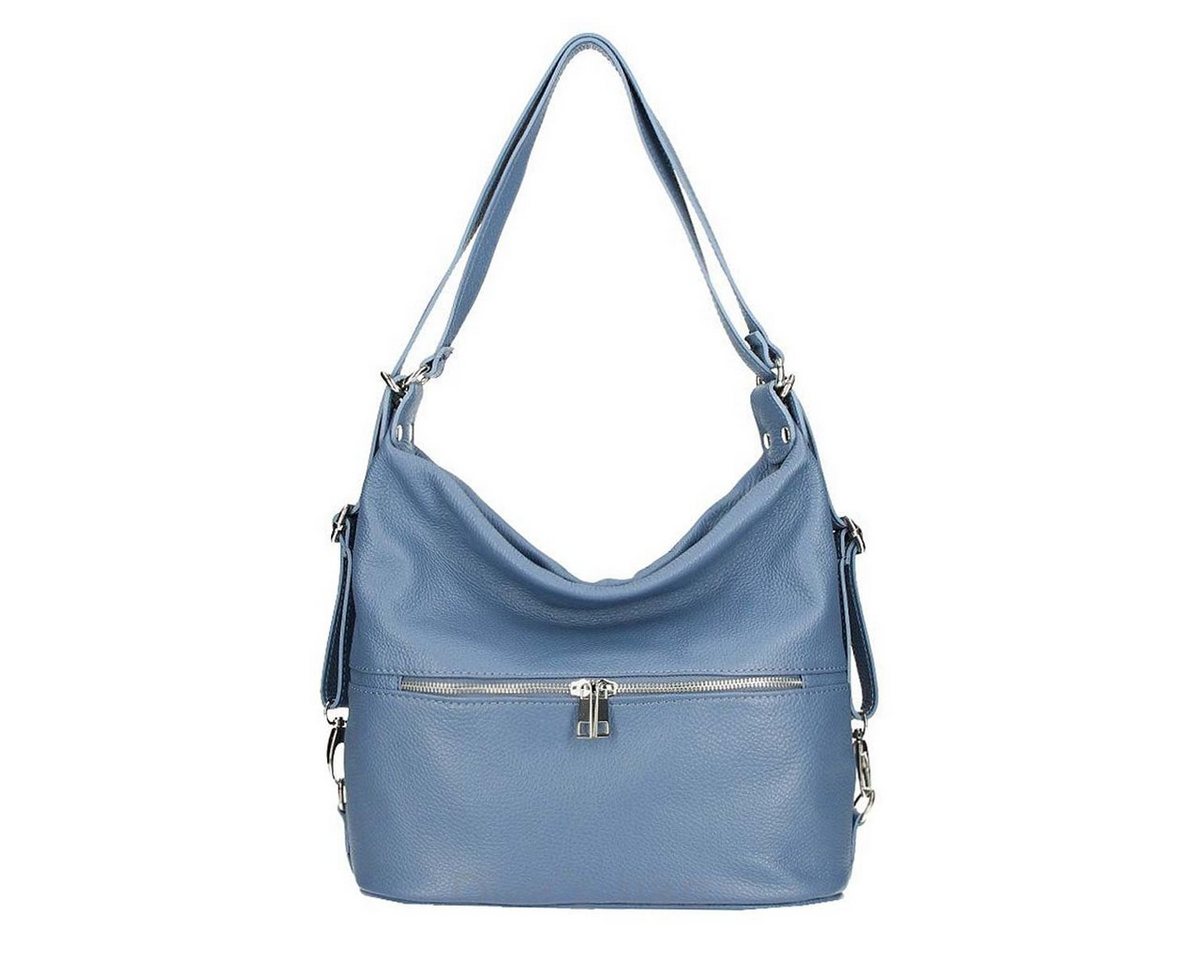 ITALYSHOP24 Rucksack Made in Italy Damen Leder Tasche Schultertasche, Shopper, Handtasche, Lederrucksack, Umhängetasche Daypack von ITALYSHOP24