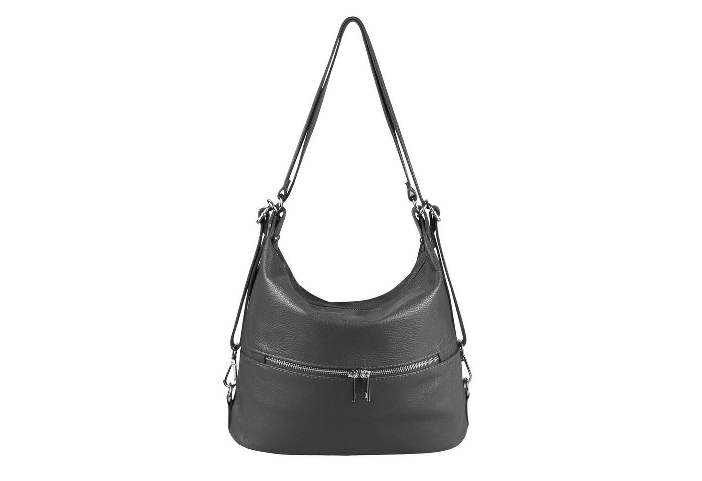 ITALYSHOP24 Rucksack Made in Italy Damen Leder Tasche Schultertasche, Shopper, Handtasche, Lederrucksack, Umhängetasche Daypack von ITALYSHOP24