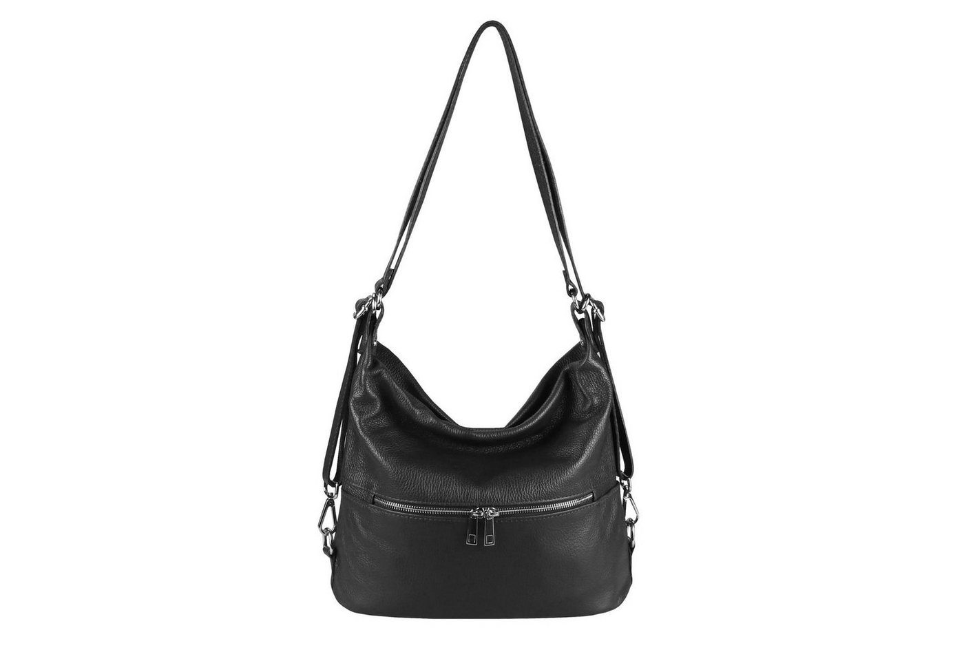 ITALYSHOP24 Rucksack Made in Italy Damen Leder Tasche Schultertasche, Shopper, Handtasche, Lederrucksack, Umhängetasche Daypack von ITALYSHOP24