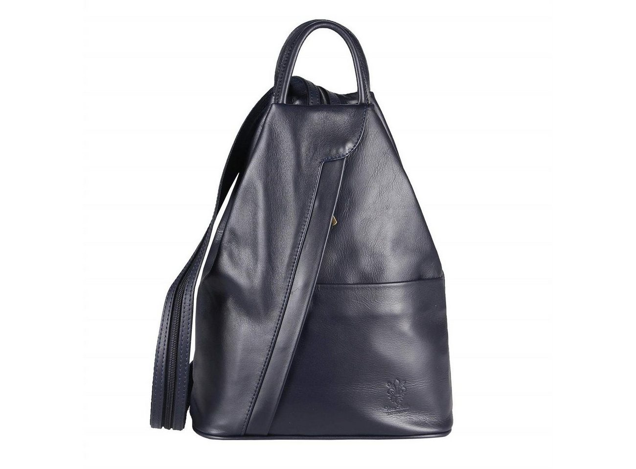 ITALYSHOP24 Rucksack Made in Italy Damen Leder Tasche Schultertasche, leichtgewicht Shopper, als Rucksack & Handtasche tragbar von ITALYSHOP24