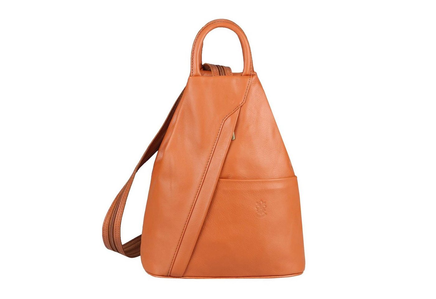 ITALYSHOP24 Rucksack Made in Italy Damen Leder Tasche Schultertasche, leichtgewicht Shopper, als Rucksack & Handtasche tragbar von ITALYSHOP24