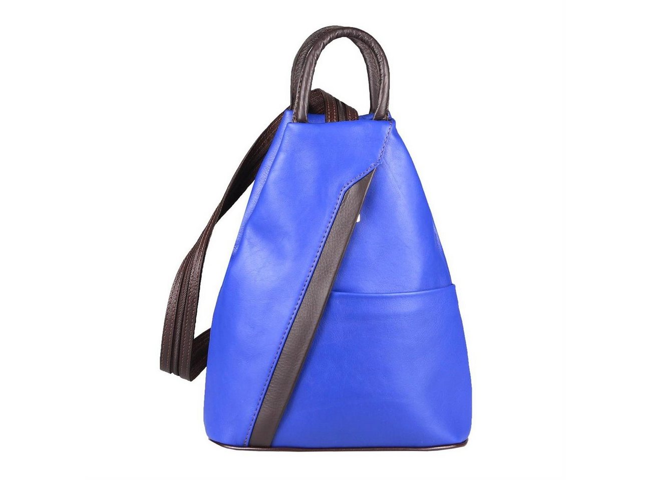 ITALYSHOP24 Rucksack Made in Italy Damen Leder Tasche Schultertasche, leichtgewicht Shopper, als Rucksack & Handtasche tragbar von ITALYSHOP24