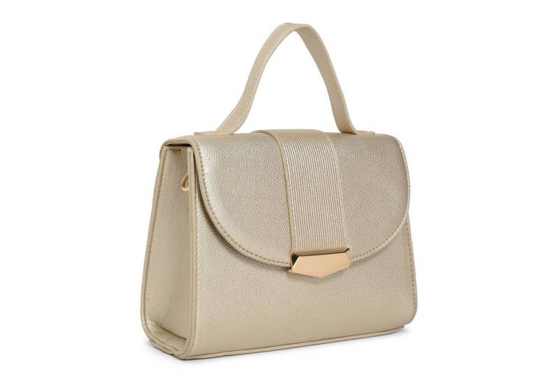 ITALYSHOP24 Schultertasche DAMEN TASCHE MINI Body Bag Umhängetasche Clutch Crossover klein leicht (Spar-Set:Tasche mit Gurt+Zusatz Muster-Umhängeband, 2-tlg), Messenger Handy Smartphone Crossbag Freizeit Abend Urlaub LEDER OPTIK von ITALYSHOP24