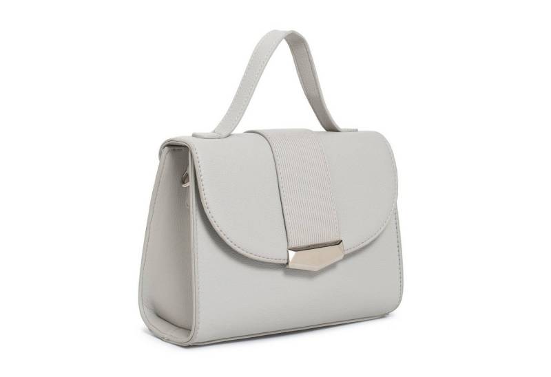 ITALYSHOP24 Schultertasche DAMEN TASCHE MINI Body Bag Umhängetasche Clutch Crossover klein leicht (Spar-Set:Tasche mit Gurt+Zusatz Muster-Umhängeband, 2-tlg., mit Henkel & Schultergurt), Messenger Handy Smartphone Crossbag Freizeit Abend Urlaub LEDER OPTIK von ITALYSHOP24