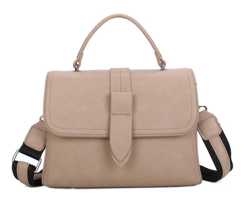 ITALYSHOP24 Schultertasche DAMEN TASCHE MINI Shopper Bodybag Umhängetasche Clutch Crossover klein (Spar-Set:Tasche mit Gurt, silber Details, 2-tlg., mit Henkel & Schultergurt), Crossbag Messenger Handy Smartphone Freizeit Abend Damentasche Reise von ITALYSHOP24