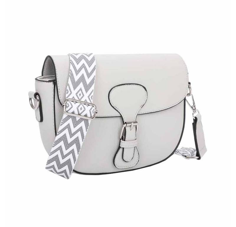 ITALYSHOP24 Schultertasche DAMEN TASCHE MINI Shopper Crossover Bodybag Umhängetasche Handtasche (Spar-Set:Tasche mit Gurt, leicht Gewicht, 2-tlg., mit Henkel & Schultergurt), Crossbag Messenger Handy Smartphone Freizeit Überschlagtasche Reise von ITALYSHOP24