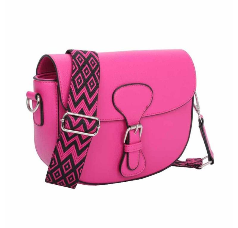 ITALYSHOP24 Schultertasche DAMEN TASCHE MINI Shopper Crossover Bodybag Umhängetasche Handtasche (Spar-Set:Tasche mit Gurt, leicht Gewicht, 2-tlg), Crossbag Messenger Handy Smartphone Freizeit Überschlagtasche Reise von ITALYSHOP24