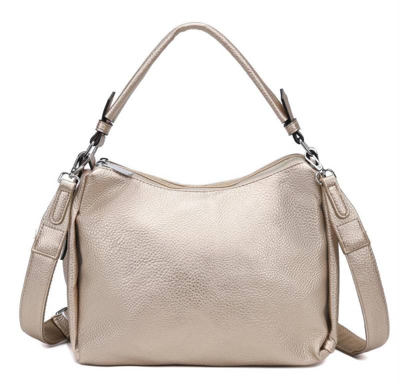 ITALYSHOP24 Schultertasche DAMEN TASCHE SHOPPER Umhängetasche Crossover Hobo Bag Leder Optik (Spar-Set: Tasche mit 2 Gürtel. Zusatz Stoffgurt/Umhängeband, mit Schultergurt), Henkeltasche Reisetasche Crossbag für Büro Freizeit Urlaub BodyBag von ITALYSHOP24