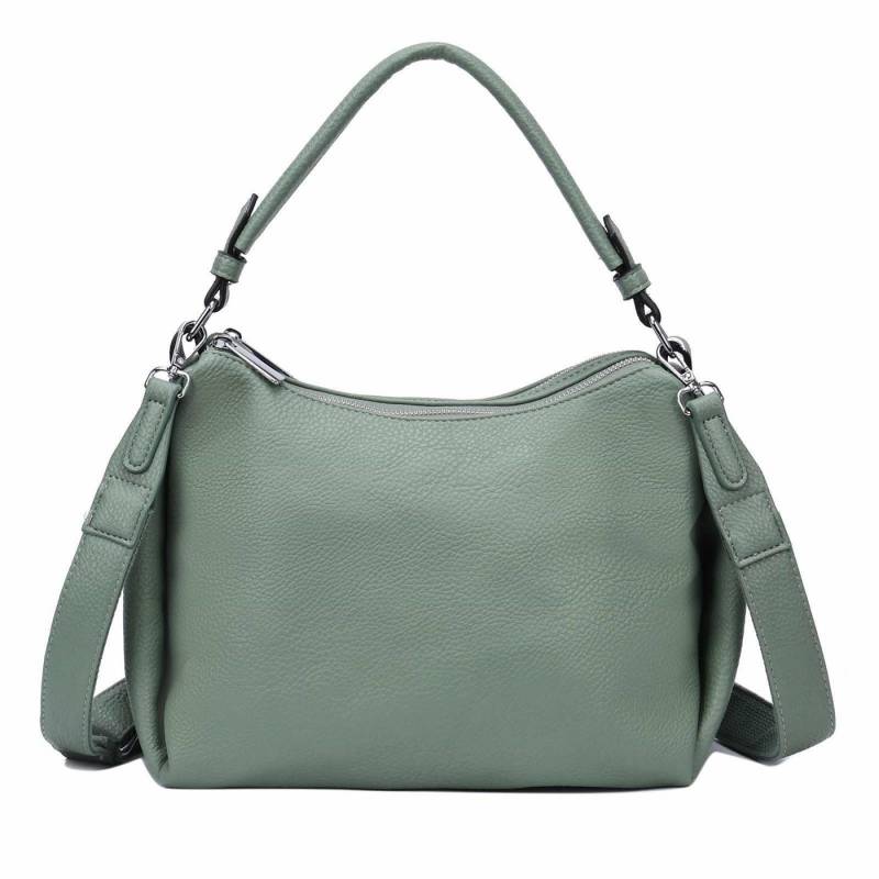 ITALYSHOP24 Schultertasche DAMEN TASCHE SHOPPER Umhängetasche Crossover Hobo Bag Leder Optik (Spar-Set: Tasche mit 2 Gürtel. Zusatz Stoffgurt/Umhängeband, mit Schultergurt), Henkeltasche Reisetasche Crossbag für Büro Freizeit Urlaub BodyBag von ITALYSHOP24