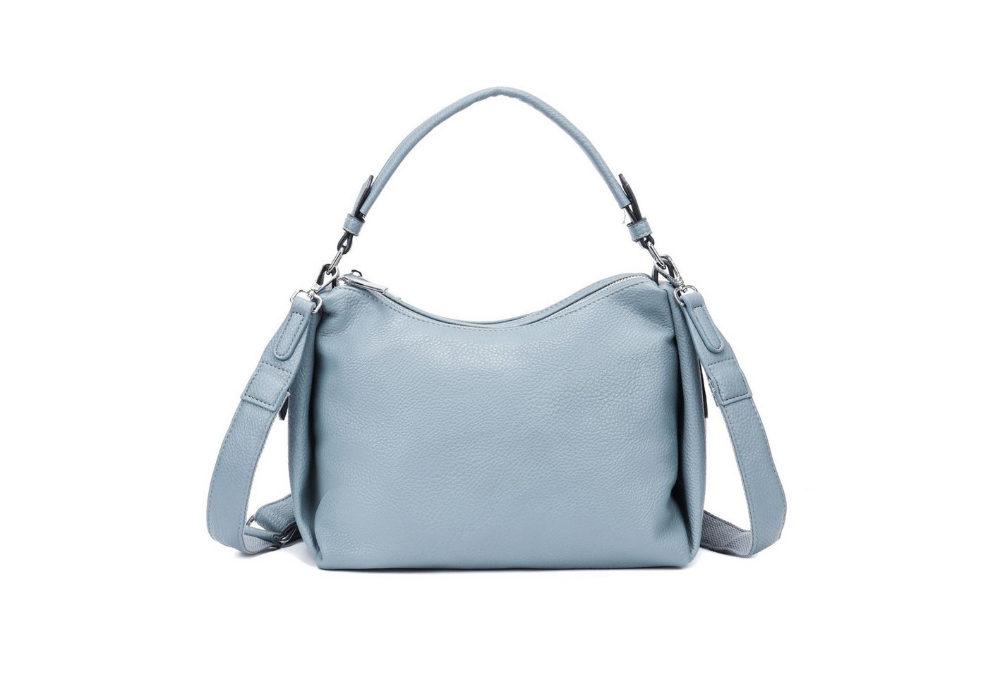 ITALYSHOP24 Schultertasche DAMEN TASCHE SHOPPER Umhängetasche Crossover Hobo Bag Leder Optik (Spar-Set: Tasche mit 2 Gürtel. Zusatz Stoffgurt/Umhängeband, mit Schultergurt), Henkeltasche Reisetasche Crossbag für Büro Freizeit Urlaub BodyBag von ITALYSHOP24