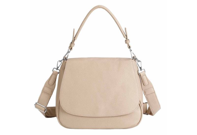 ITALYSHOP24 Schultertasche DAMEN TASCHE SHOPPER Umhängetasche Crossover Überschlagtasche BodyBag (Spar-Set: Tasche mit 2 Gürtel. Zusatz Muster Stoffgurt/Umhängeband), Hobo Bag Reisetasche Crossbag für Schule Freizeit Urlaub LEDER OPTIK von ITALYSHOP24