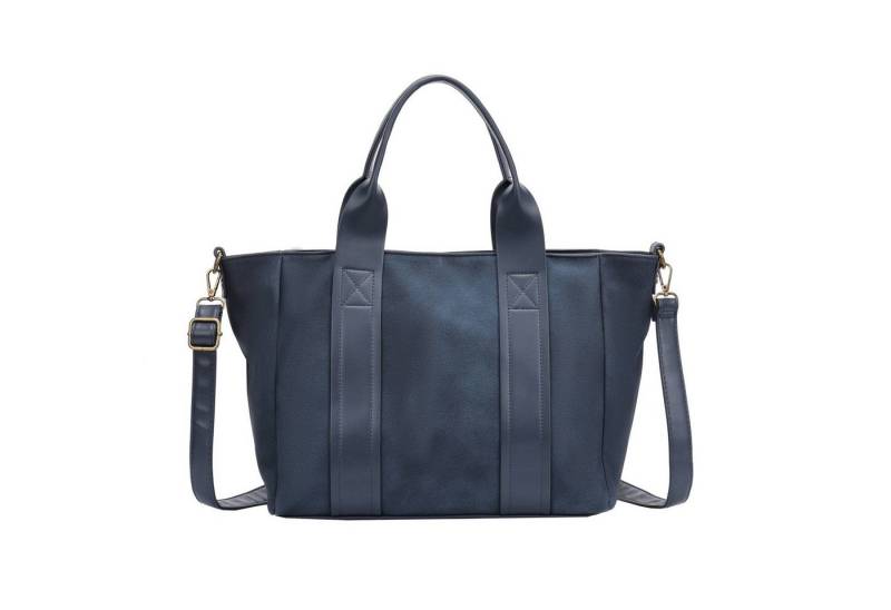 ITALYSHOP24 Schultertasche DAMEN TASCHE Shopper Business Umhängetasche Freizeittasche Urlaub, CrossOver Tote Bag Aktentasche Henkeltasche Leder Optik City Bag Reise von ITALYSHOP24
