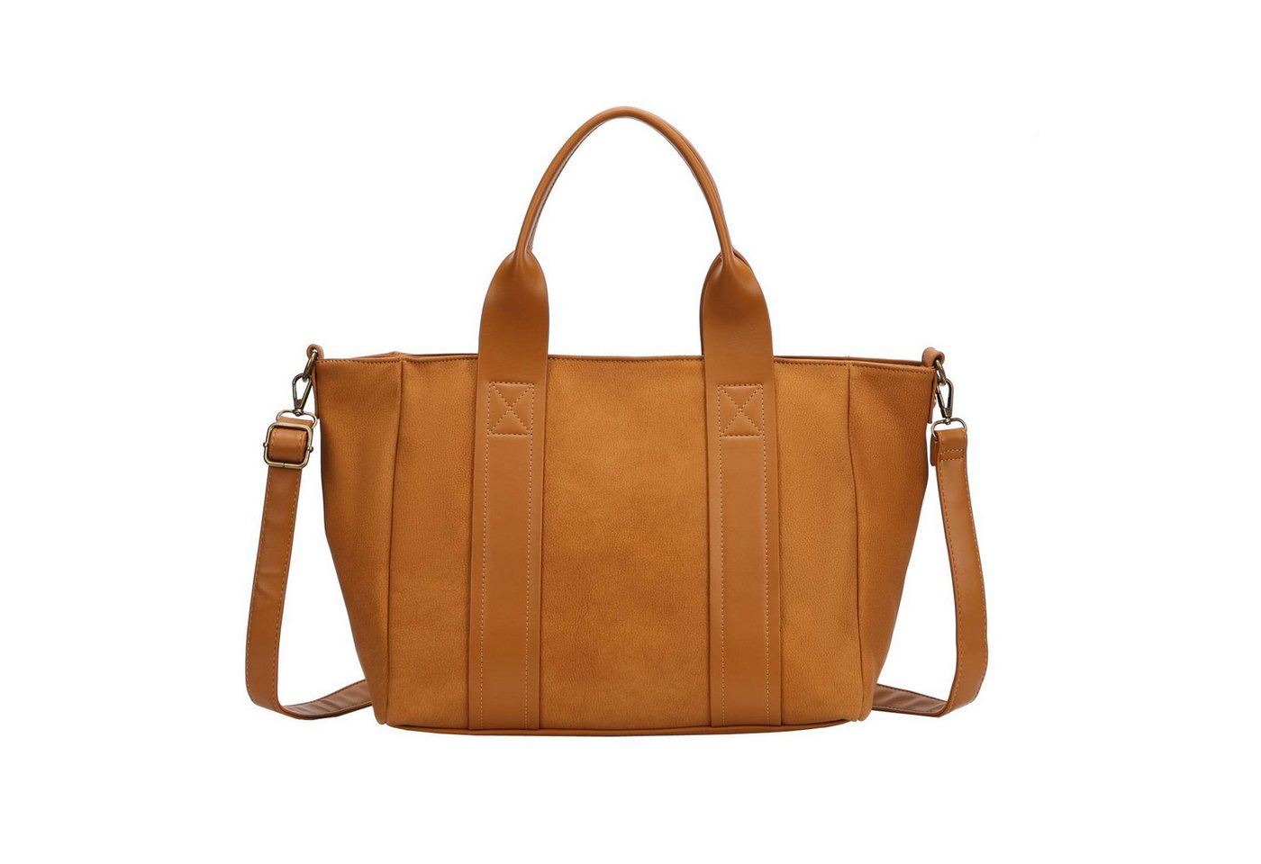 ITALYSHOP24 Schultertasche DAMEN TASCHE Shopper Business Umhängetasche Freizeittasche Urlaub, CrossOver Tote Bag Aktentasche Henkeltasche Leder Optik City Bag Reise von ITALYSHOP24