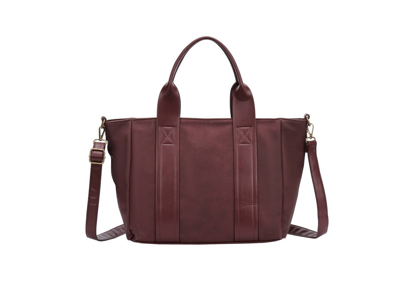 ITALYSHOP24 Schultertasche DAMEN TASCHE Shopper Business Umhängetasche Freizeittasche Urlaub, CrossOver Tote Bag Aktentasche Henkeltasche Leder Optik City Bag Reise von ITALYSHOP24