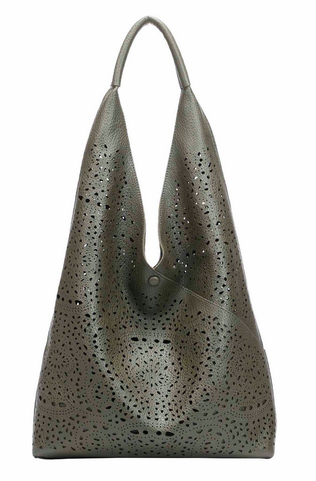 ITALYSHOP24 Schultertasche DAMEN XXL SHOPPER Set HOBO Cross Over Body Bag Umhängetasche Beutel (Spar-Set: Henkel Tasche mit CrossOver, Workbag Schule Tote Weekender, 2-tlg., mit Henkel & Schultergurt), Schmucktasche Smartphone Freizeit Abend Urlaub Leder Optik leicht von ITALYSHOP24