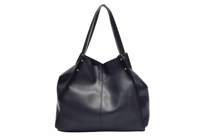 ITALYSHOP24 Schultertasche DAMEN XXL TASCHE SET 2in1 SHOPPER Handtasche Hobo Bag Umhängetasche (Spar-Set: Henkel Tasche mit CrossOver, Workbag Schule Tote Weekender, 2-tlg., mit Henkel & Schultergurt), Crossbody Beuteltasche Leder Optik DIN-A4 Nieten Freizeit Urlaub von ITALYSHOP24