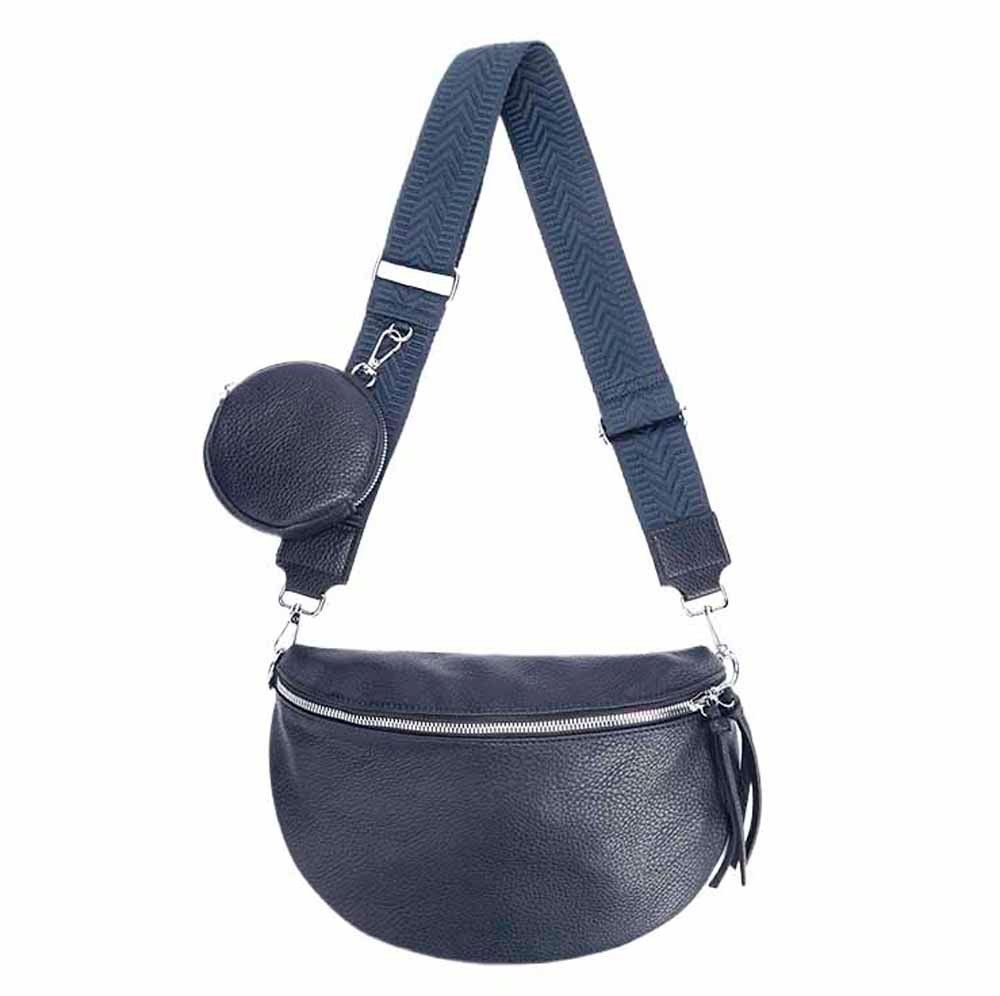 ITALYSHOP24 Schultertasche Damen Brusttasche Umhängetasche CrossBody Lederoptik Bag + Muster Gurt, Messenger Hüfttasche Bodybag Gürteltasche Bauchtasche / leicht Gewicht von ITALYSHOP24