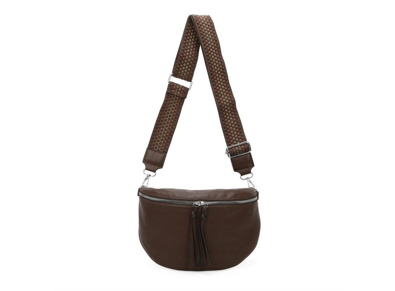 ITALYSHOP24 Schultertasche Damen Brusttasche Umhängetasche CrossBody Lederoptik Bag + Muster Gurt, Messenger Hüfttasche Bodybag Gürteltasche Bauchtasche / leicht Gewicht von ITALYSHOP24