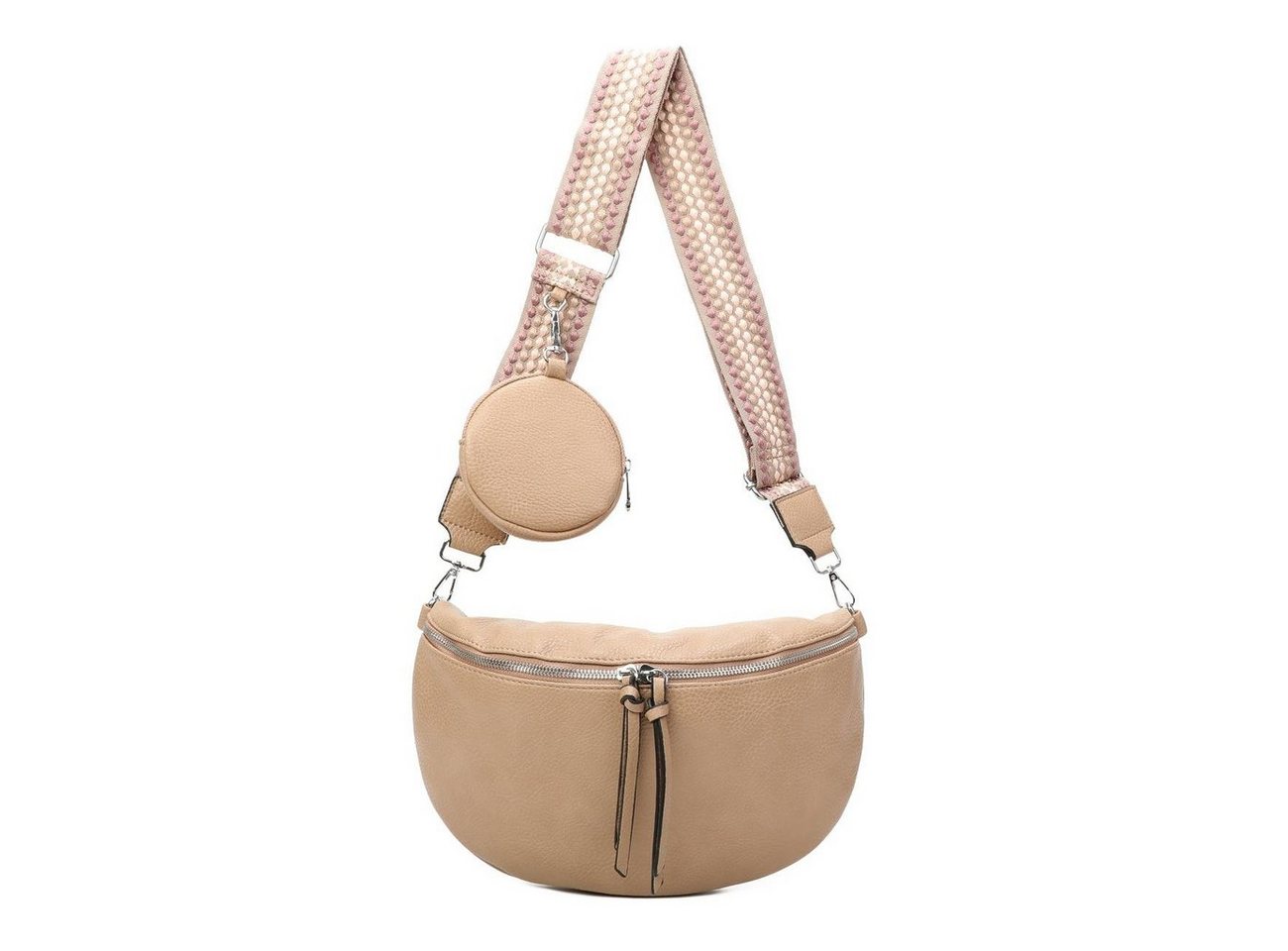 ITALYSHOP24 Schultertasche Damen Brusttasche Umhängetasche CrossBody Lederoptik Bag + Muster Gurt, Messenger Hüfttasche Bodybag Gürteltasche Bauchtasche / leicht Gewicht von ITALYSHOP24