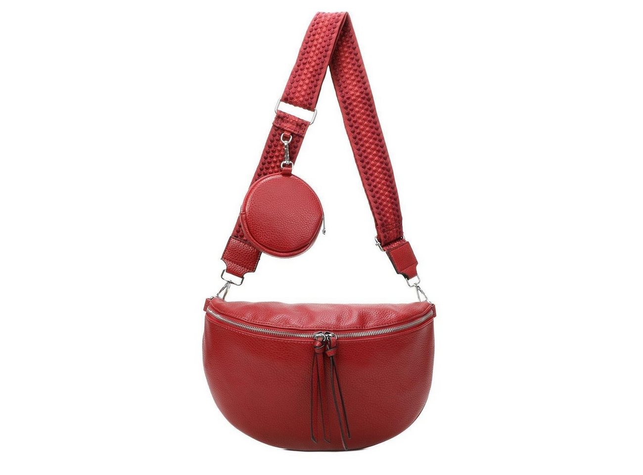 ITALYSHOP24 Schultertasche Damen Brusttasche Umhängetasche CrossBody Lederoptik Bag + Muster Gurt, Messenger Hüfttasche Bodybag Gürteltasche Bauchtasche / leicht Gewicht von ITALYSHOP24