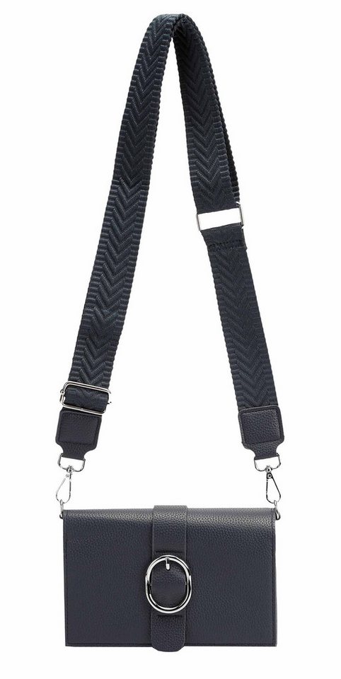 ITALYSHOP24 Schultertasche Damen CROSS OVER BODY Brusttasche Umhängetasche Clutch mit Geldbörse (kleine Gürtel-Tasche, 3 getrennte Fächer, breites Gurt, Kartenetui), Bodybag Geldtasche Muster Taschengurt, Handyfach, Leder Optik, leicht von ITALYSHOP24