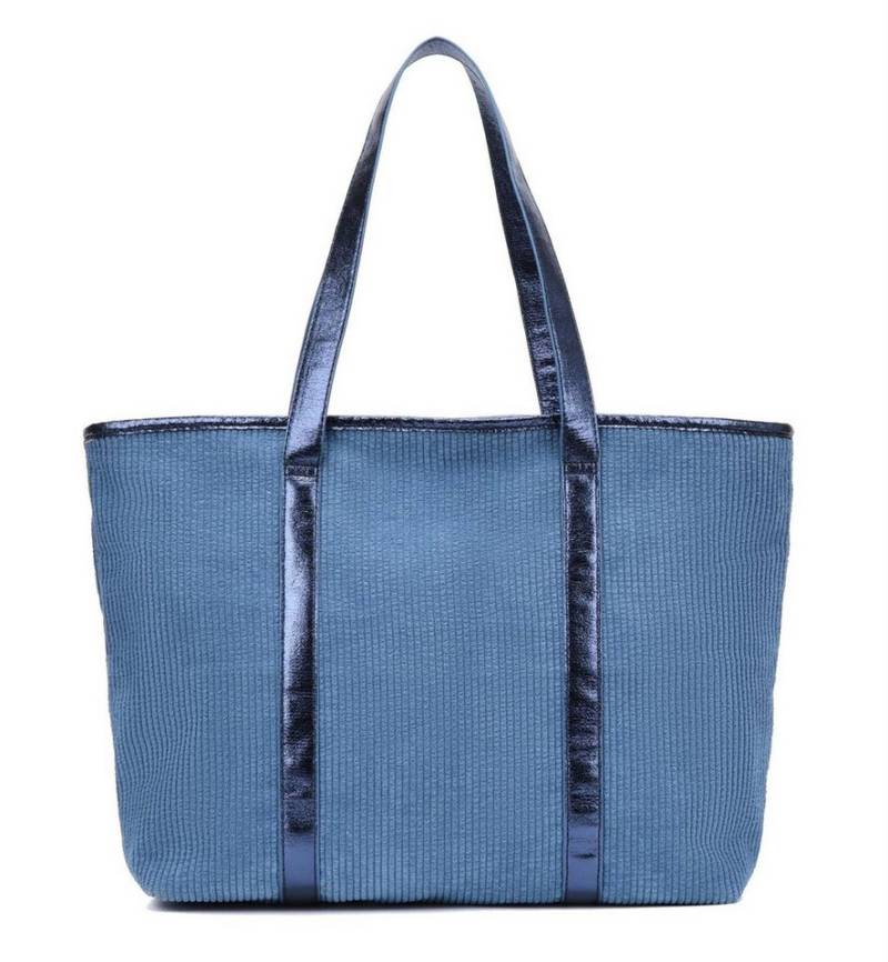 ITALYSHOP24 Schultertasche Damen Cordtasche Shopper Tote Bag Handtasche Umhängetasche Metallic, Damentasche Veloursleder Weekender Hobo Bag Beuteltasche Urlaub Leicht von ITALYSHOP24