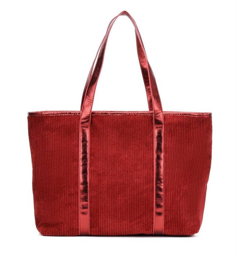 ITALYSHOP24 Schultertasche Damen Cordtasche Shopper Tote Bag Handtasche Umhängetasche Metallic, Damentasche Veloursleder Weekender Hobo Bag Beuteltasche Urlaub Leicht von ITALYSHOP24