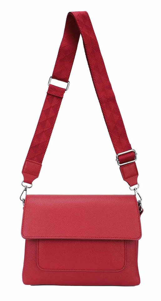 ITALYSHOP24 Schultertasche Damen Crossbody Bodybag Umhängetasche Messenger Brusttasche Crossover, als Handtasche, Crossover, Henkeltasche tragbar von ITALYSHOP24