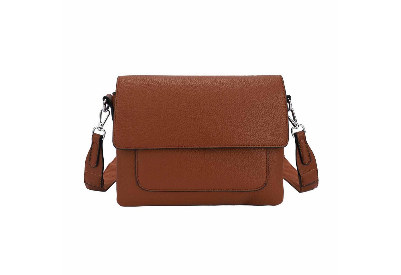 ITALYSHOP24 Schultertasche Damen Crossbody Bodybag Umhängetasche Messenger Brusttasche Crossover (Spar-Set Clutch, Tasche mit einem breitem Muster Stoffgurt/Umhängeband), Handtasche Shopper Freizeit Damentasche Reise Leder Optik von ITALYSHOP24