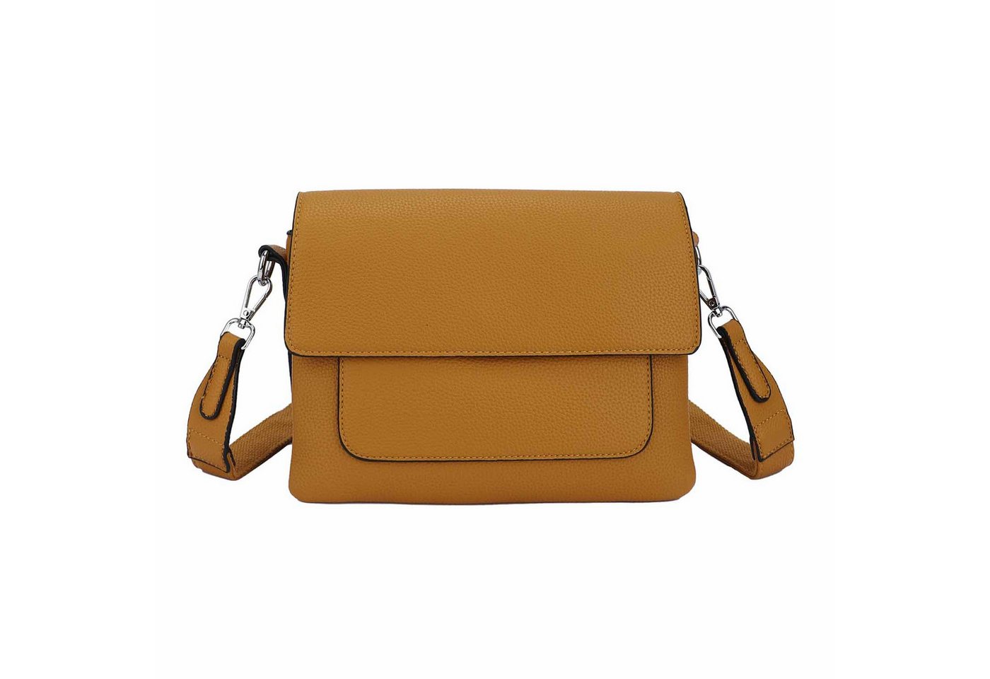 ITALYSHOP24 Schultertasche Damen Crossbody Bodybag Umhängetasche Messenger Brusttasche Crossover (Spar-Set Clutch, Tasche mit einem breitem Muster Stoffgurt/Umhängeband), Handtasche Shopper Freizeit Damentasche Reise Leder Optik von ITALYSHOP24