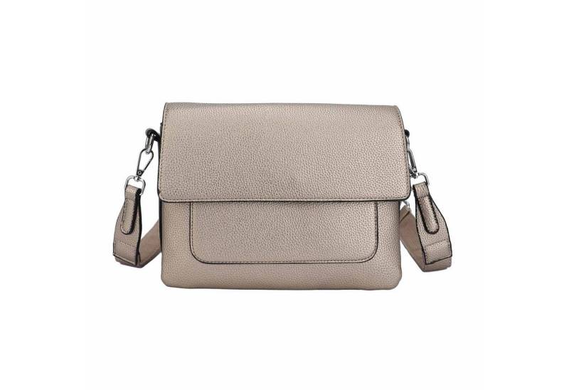 ITALYSHOP24 Schultertasche Damen Crossbody Bodybag Umhängetasche Messenger Brusttasche Crossover (Spar-Set Clutch, Tasche mit einem breitem Muster Stoffgurt/Umhängeband, Leder Optik), Handtasche Shopper Freizeit Damentasche Reise Leder Optik von ITALYSHOP24