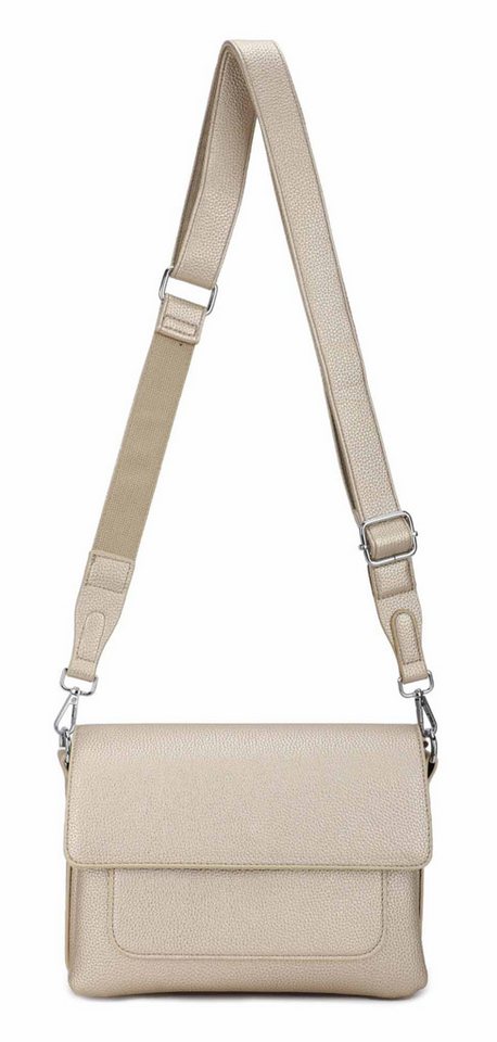 ITALYSHOP24 Schultertasche Damen Crossbody Bodybag Umhängetasche Messenger Brusttasche Crossover (Spar-Set Clutch, Tasche mit einem breitem Muster Stoffgurt/Umhängeband, Leder Optik), Handtasche Shopper Freizeit Damentasche Reise Leder Optik von ITALYSHOP24