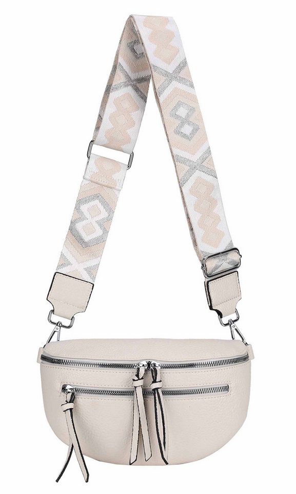 ITALYSHOP24 Schultertasche Damen Gürteltasche Umhängetasche CrossBody Schultertasche CrossOver, Brusttasche, Hüfttasche, Bodybag, Muster Taschengurt, leicht Gewicht von ITALYSHOP24