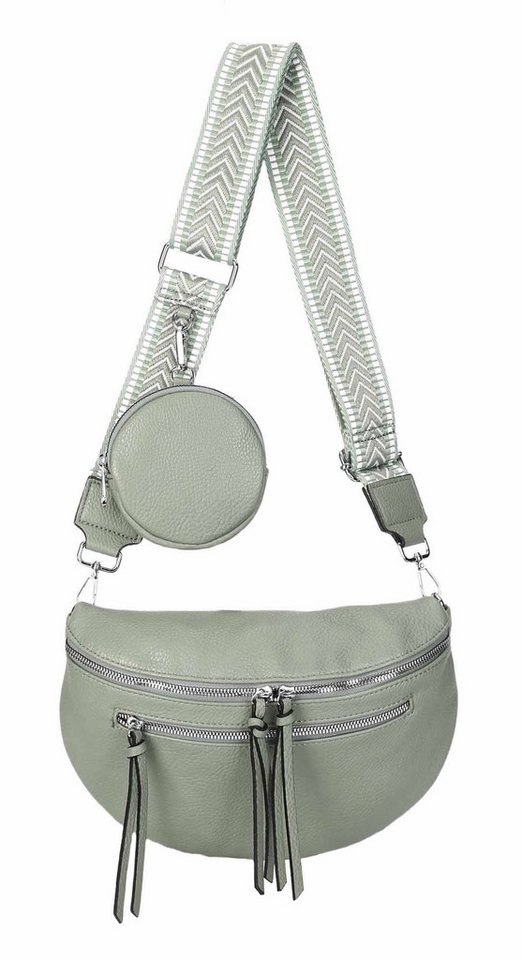 ITALYSHOP24 Schultertasche Damen Gürteltasche Umhängetasche CrossBody Schultertasche CrossOver, Brusttasche, Hüfttasche, Bodybag, Muster Taschengurt, leicht Gewicht von ITALYSHOP24