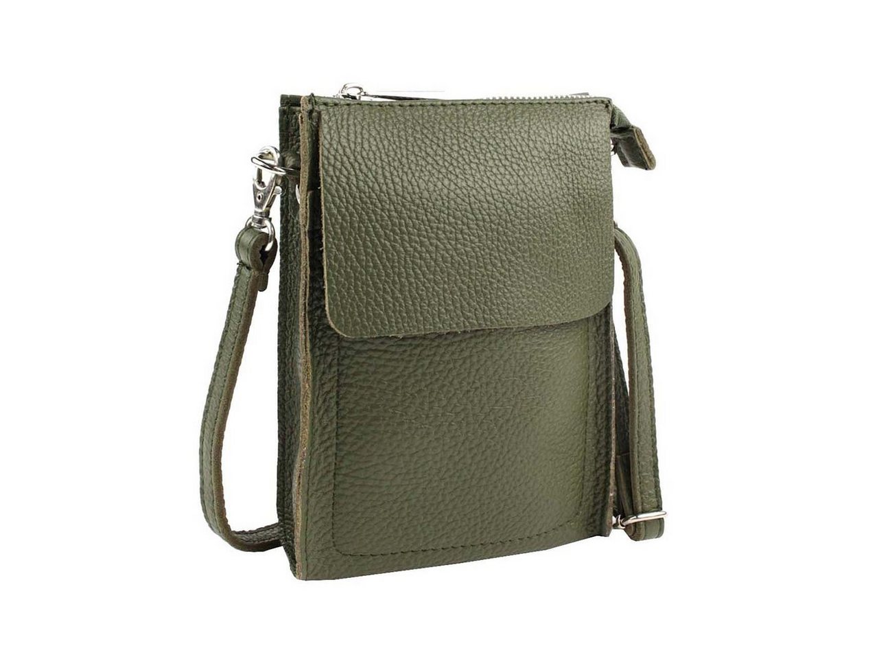 ITALYSHOP24 Schultertasche Damen Leder Handytasche Tasche CrossBody, als Schultertasche, CrossOver, Umhängetasche tragbar von ITALYSHOP24