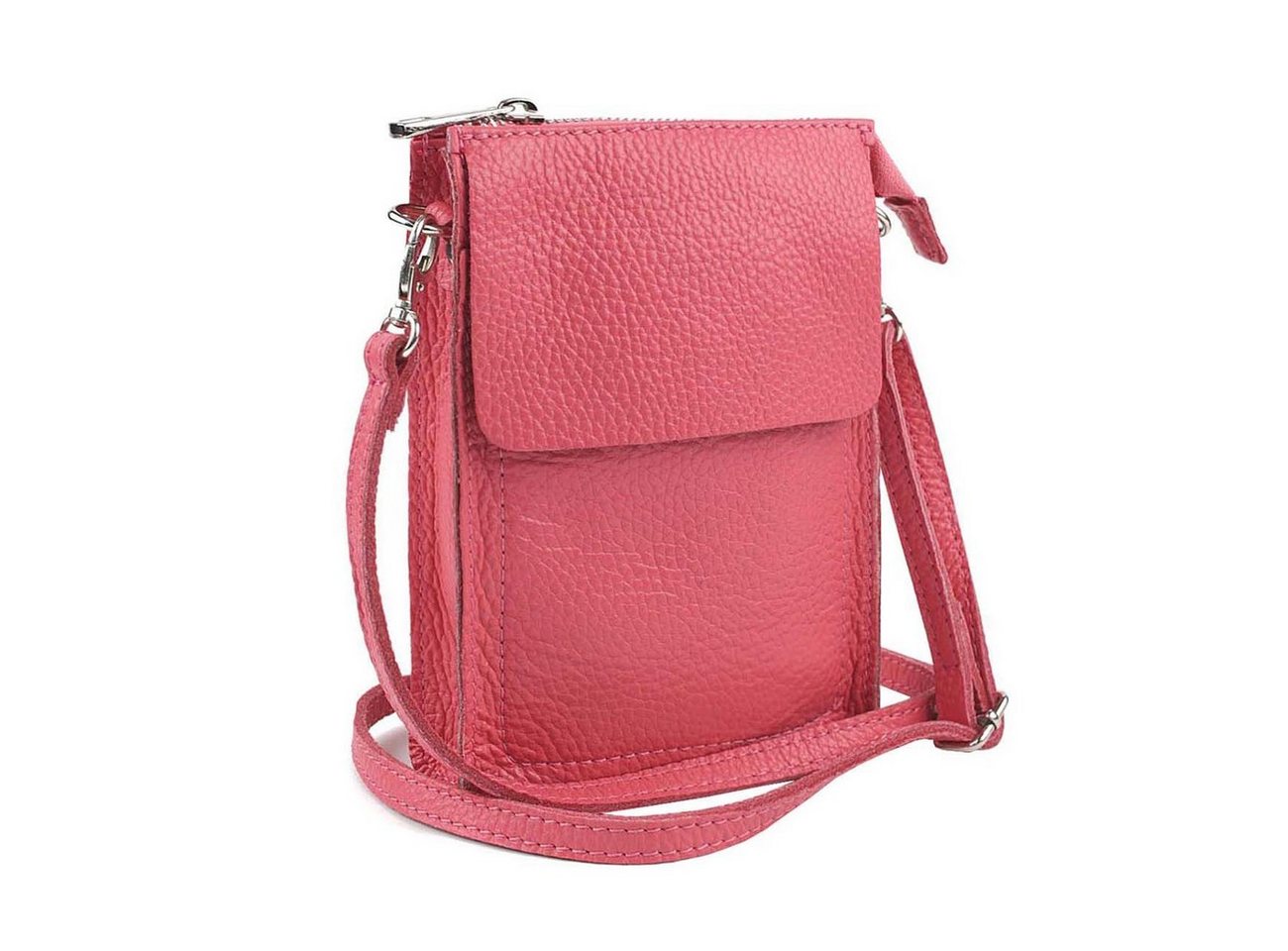 ITALYSHOP24 Schultertasche Damen Leder Handytasche Tasche CrossBody, als Schultertasche, CrossOver, Umhängetasche tragbar von ITALYSHOP24