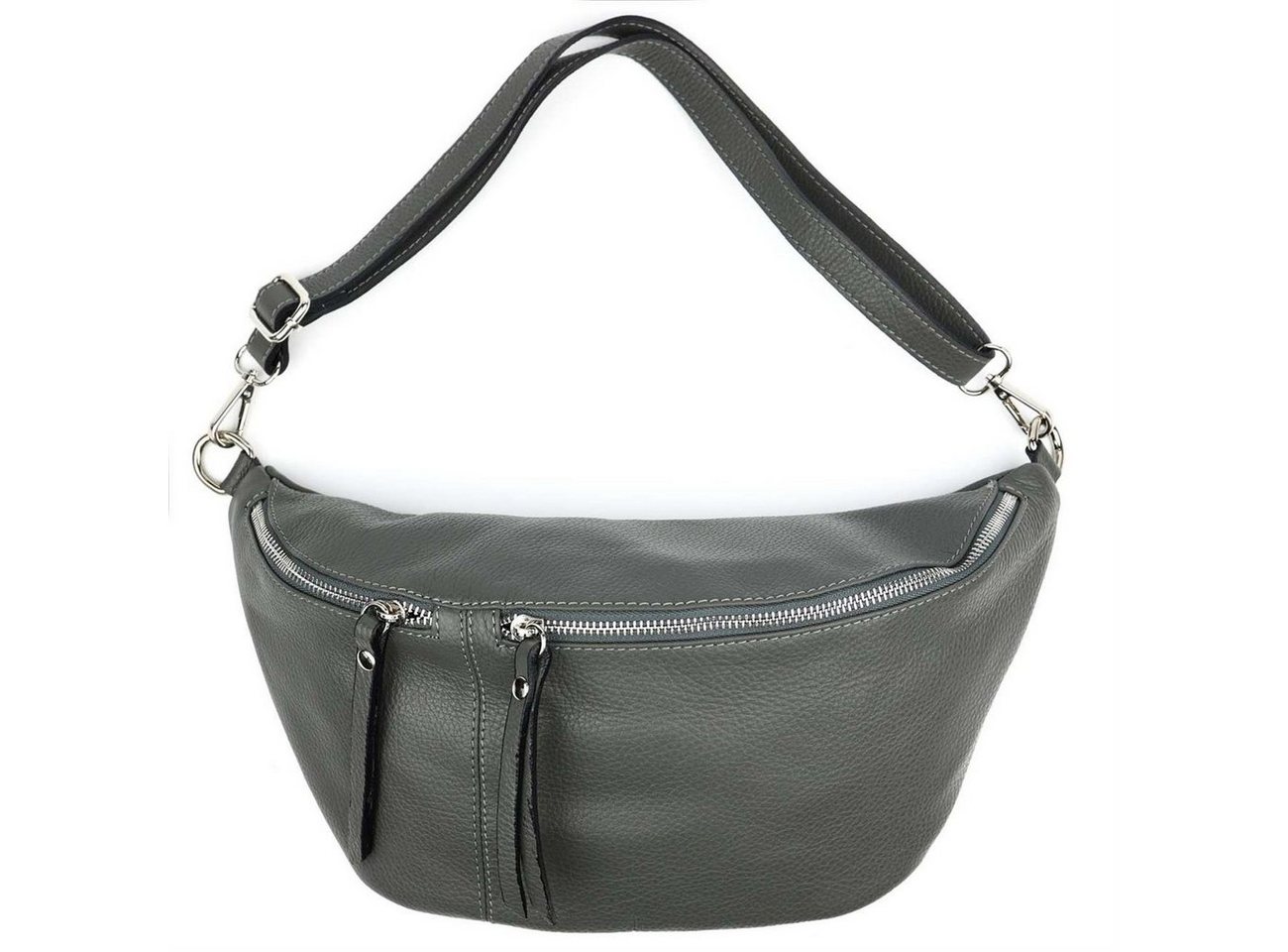 ITALYSHOP24 Schultertasche Damen Leder Tasche CrossBody Brusttasche BodyBag, als CrossOver, Umhängetasche, Hüfttasche von ITALYSHOP24