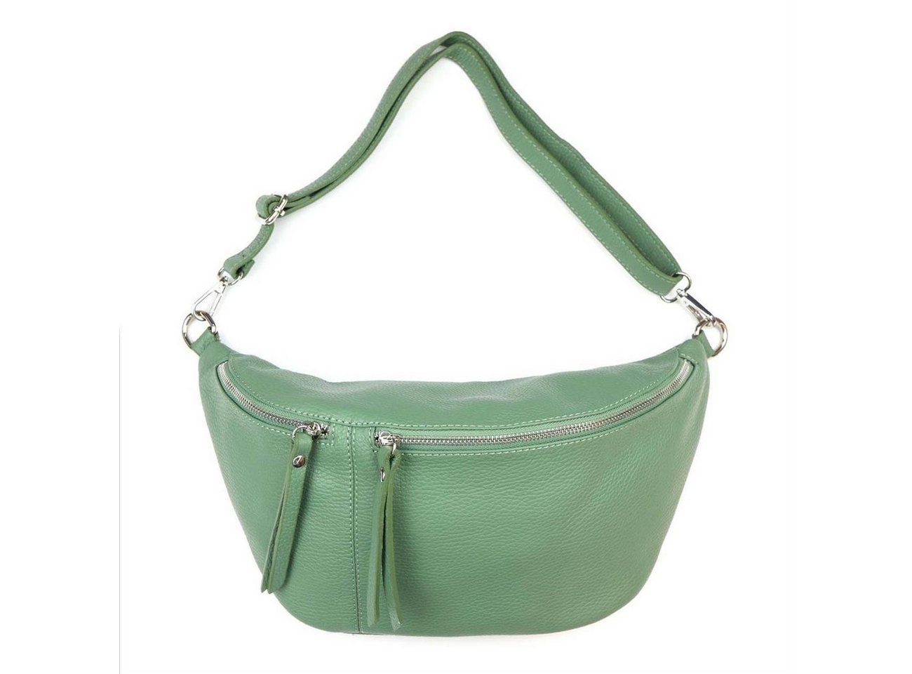 ITALYSHOP24 Schultertasche Damen Leder Tasche CrossBody Brusttasche BodyBag, als CrossOver, Umhängetasche, Hüfttasche von ITALYSHOP24