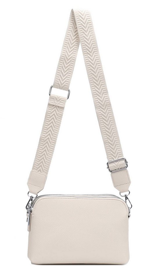 ITALYSHOP24 Schultertasche Damen Tasche Bodybag Umhängetasche Crossbody Brusttasche Handtasche, Crossover Muster Taschengurt Smartphone Geldtasche Abend Handy Clutch von ITALYSHOP24